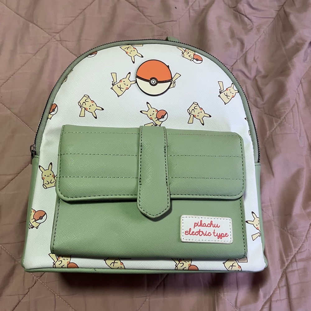 Pokemon Pikachu Electric Type Green Mini Backpack Loungefly